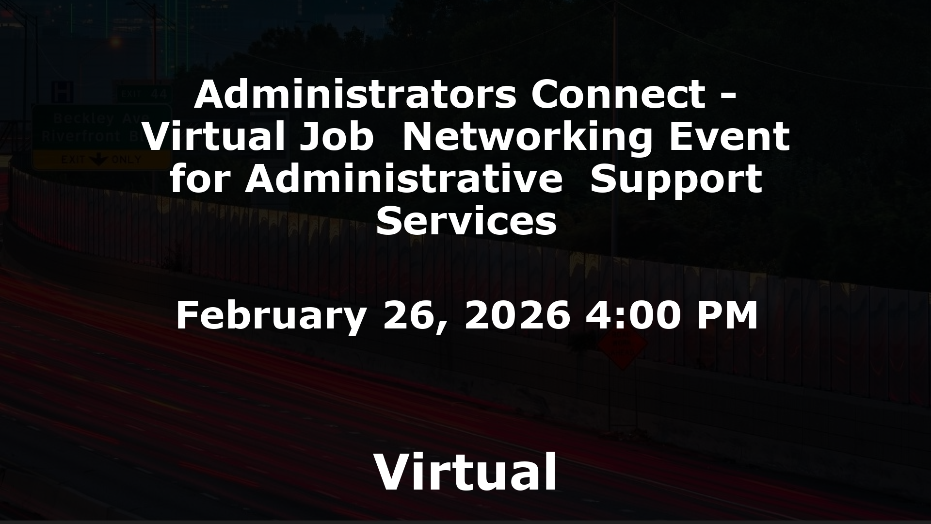 Administrators Connect - Virtual Job  Networking Event for Administrative  Support Services event image